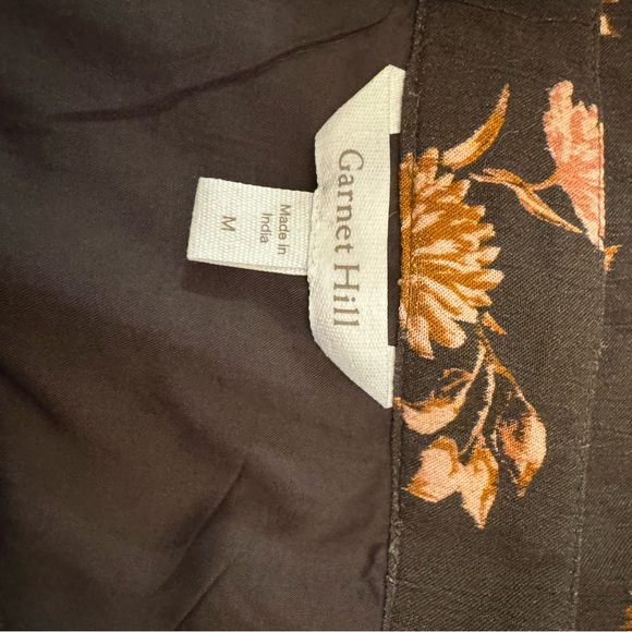 Garnet Hill Floral Long Sleeve Dress - Brown and Pink - Picture 6 of 7